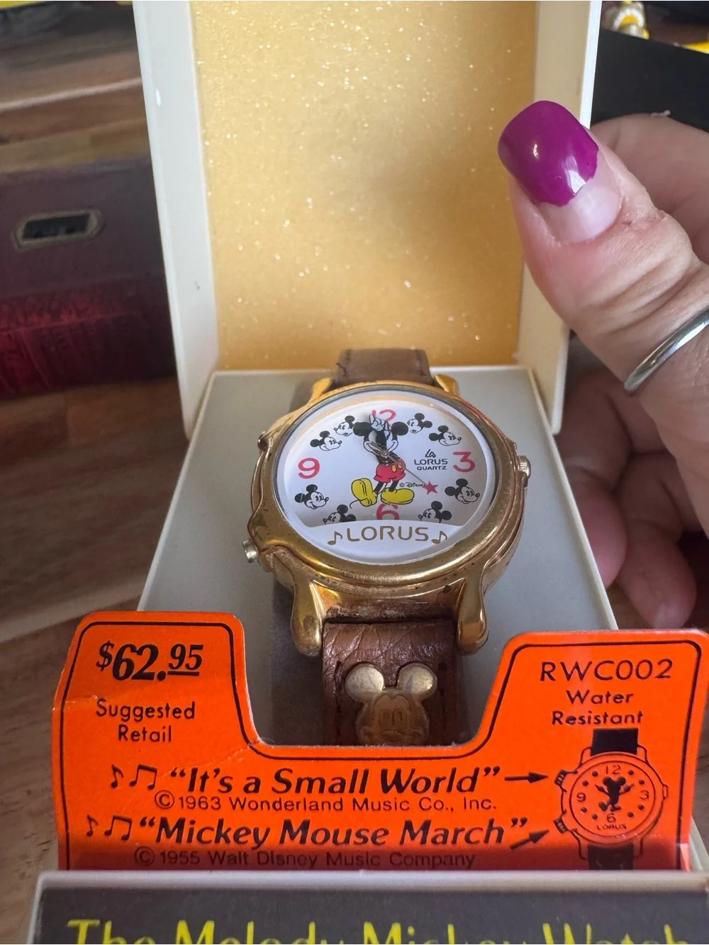 Disney VTG Mickey Mouse Bradley Twin Bell Alarm Clock LORUS, Minnie watch lot
